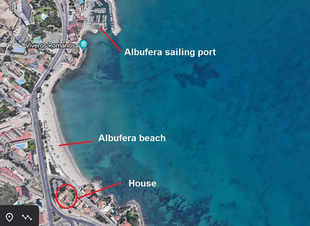 Great Villa, Sea Views, 20 Secs Walk To The Beach, Bbq, 9 People, 5 Mins Car From Alicante City Center, Sailing Club 3 Mins Walk Εξωτερικό φωτογραφία